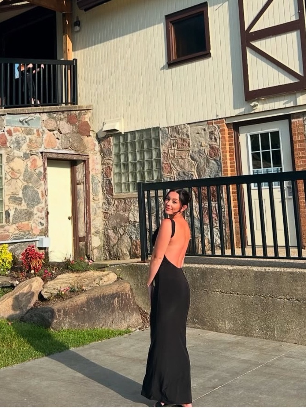 Black Backless long dress